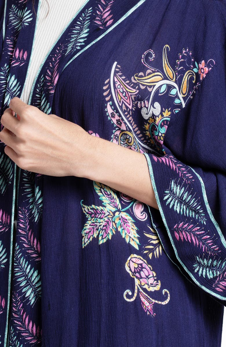 SAACHI Floral Longline Topper, Alternate, color, Navy