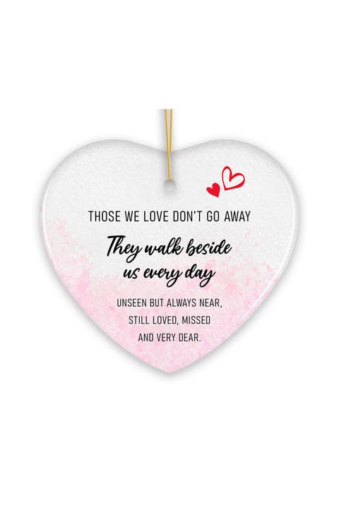 Walk Beside Us Heart Memorial Ornament