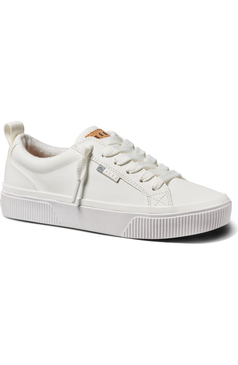 Reef Lay Day Dawn Sneaker, Main, color, White Leather