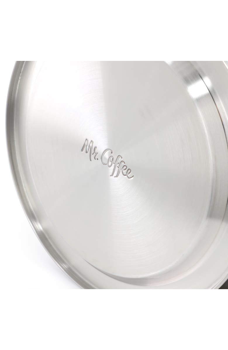 Mr. Coffee Starsbury 2.1 Quart Stainless Steel Whistling Tea Kettle with Stay-Cool Handles, Alternate, color, Metallic Silver