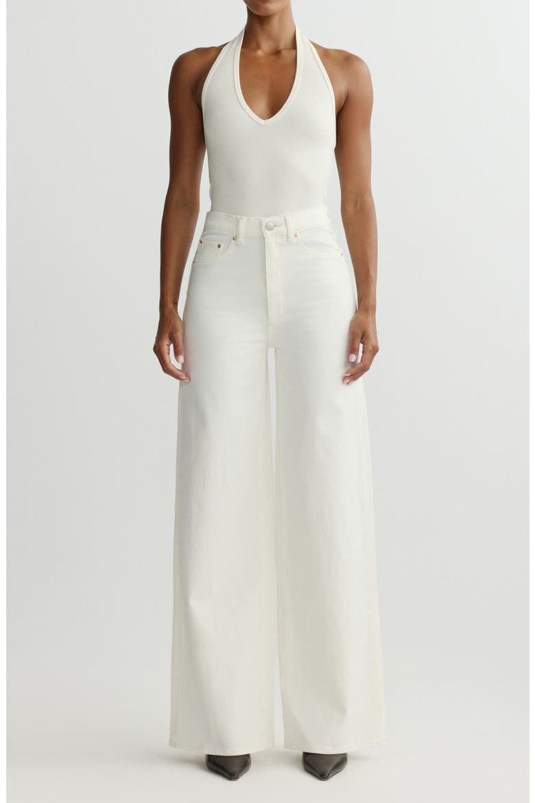 Hepburn High Waist Wide Leg Jeans, Alternate, color, EGGSHELL
