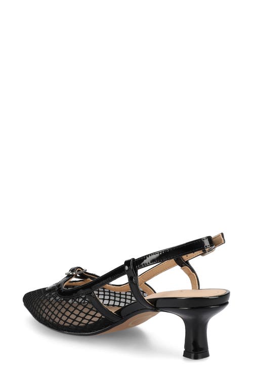 Shop Journee Collection Padma Slingback Kitten Heel Pump In Black Mesh