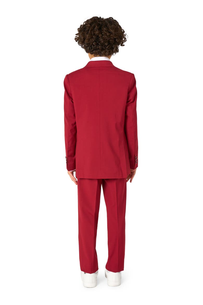 Kids' Daily Bright Burgundy Stretch Suit, Alternate, color, RED