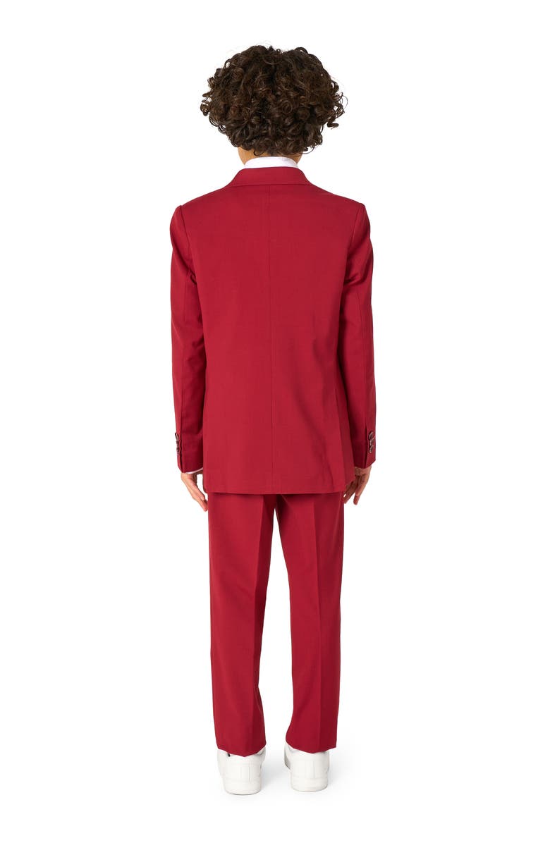 OppoSuits Kids' Daily Bright Burgundy Stretch Suit, Alternate, color, Red