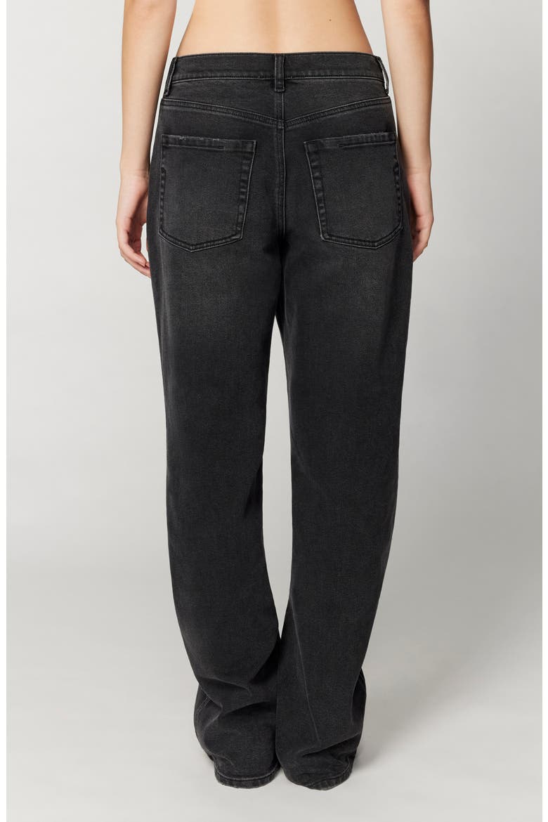 Wide Leg Boyfriend Jeans, Alternate, color, WASHED BLACK