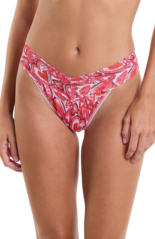 Shop Hanky Panky Print Original Rise Thong In Lots Of Love