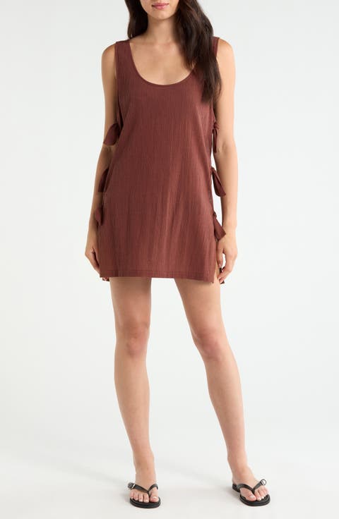 Side Tie A-Line Cover-Up Dress