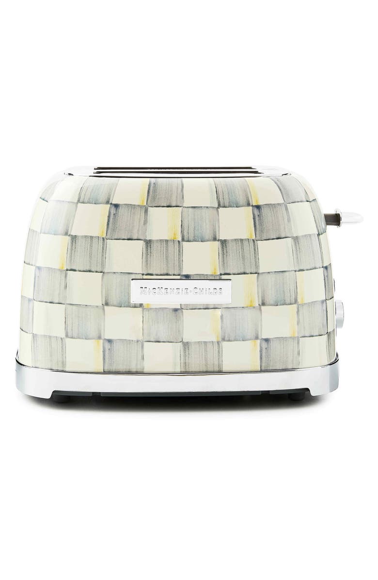 MACKENZIE CHILDS Sterling Check 2-Slice Toaster, Alternate, color, Sterling