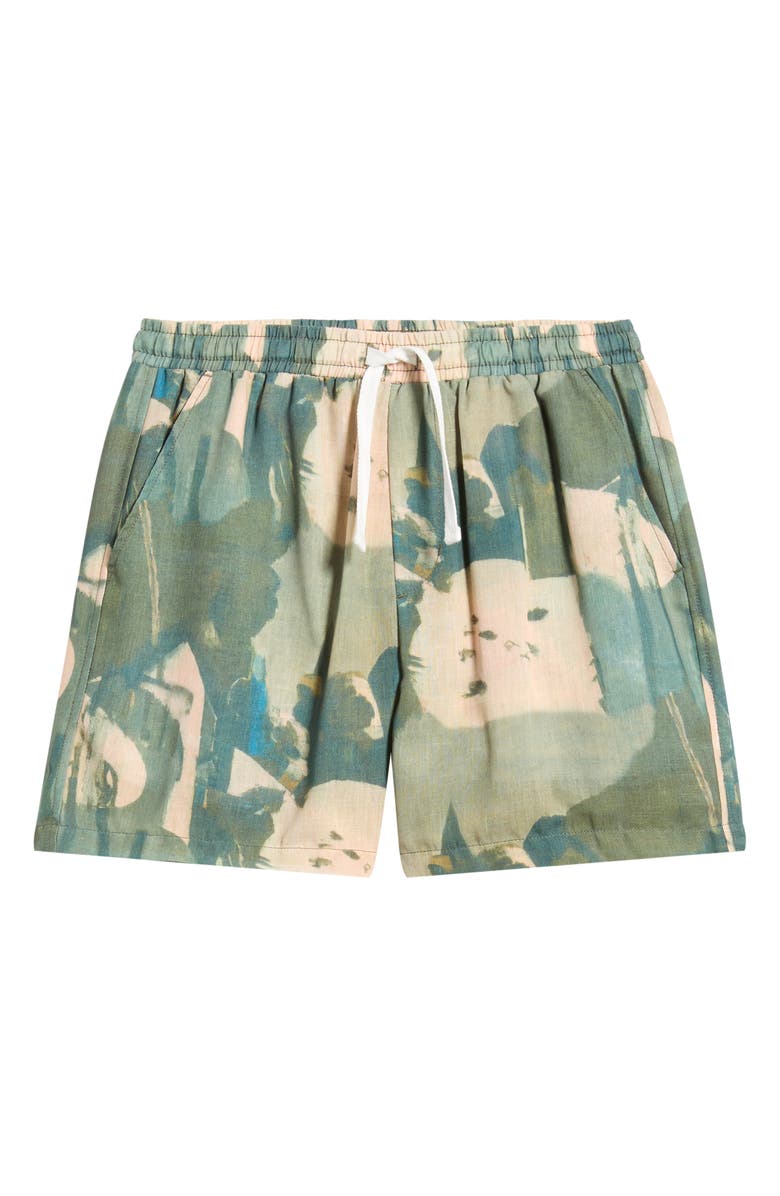 RIZORT Art Shorts, Alternate, color, Brown/Green