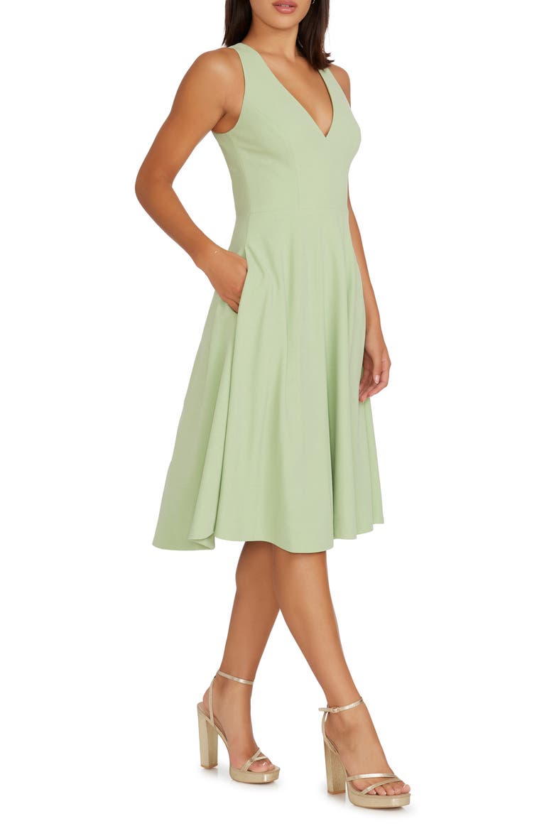 Catalina Fit & Flare Cocktail Dress, Alternate, color, SAGE