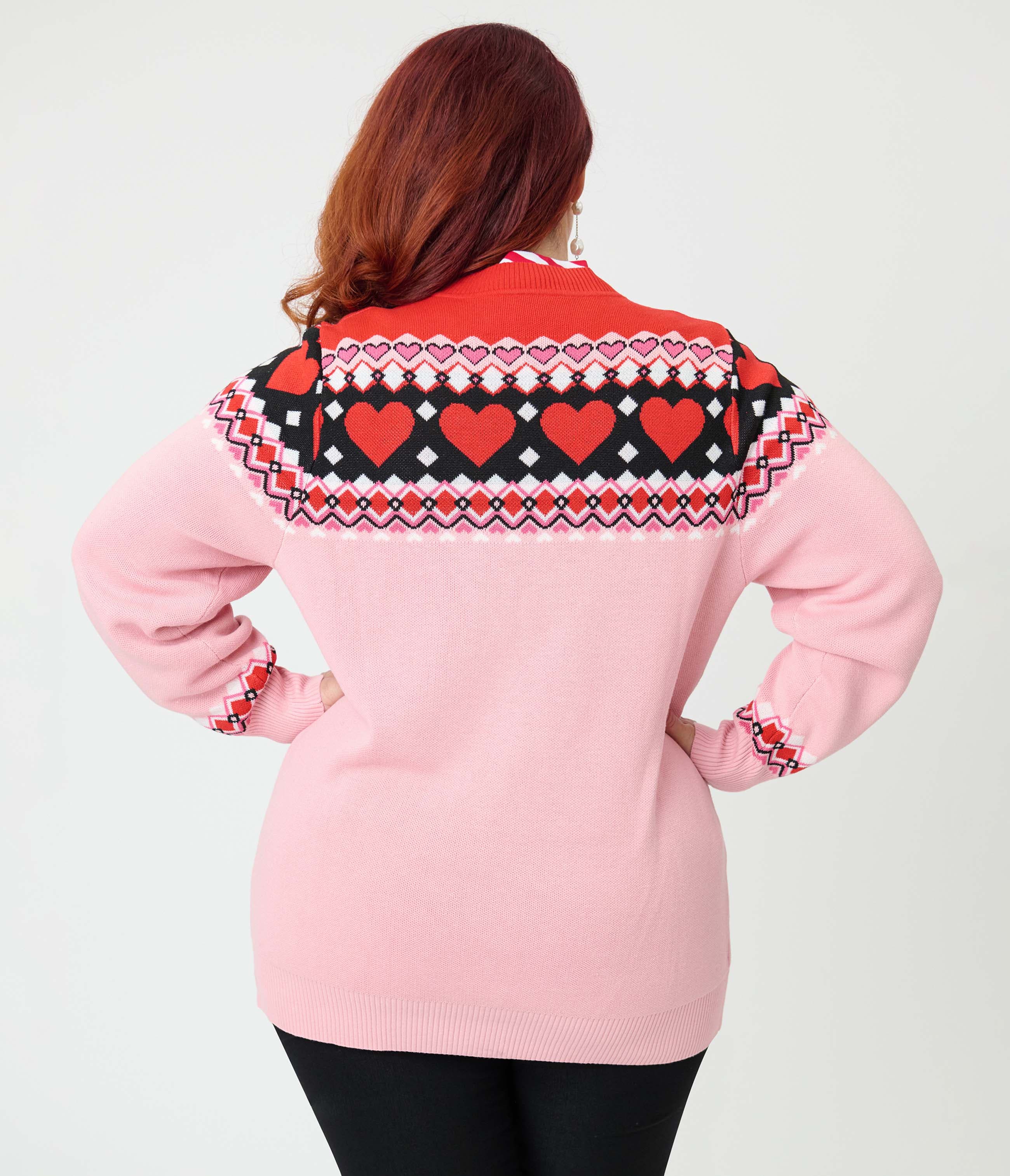 Plus Size Printed Knit Long Cardigan - image 2