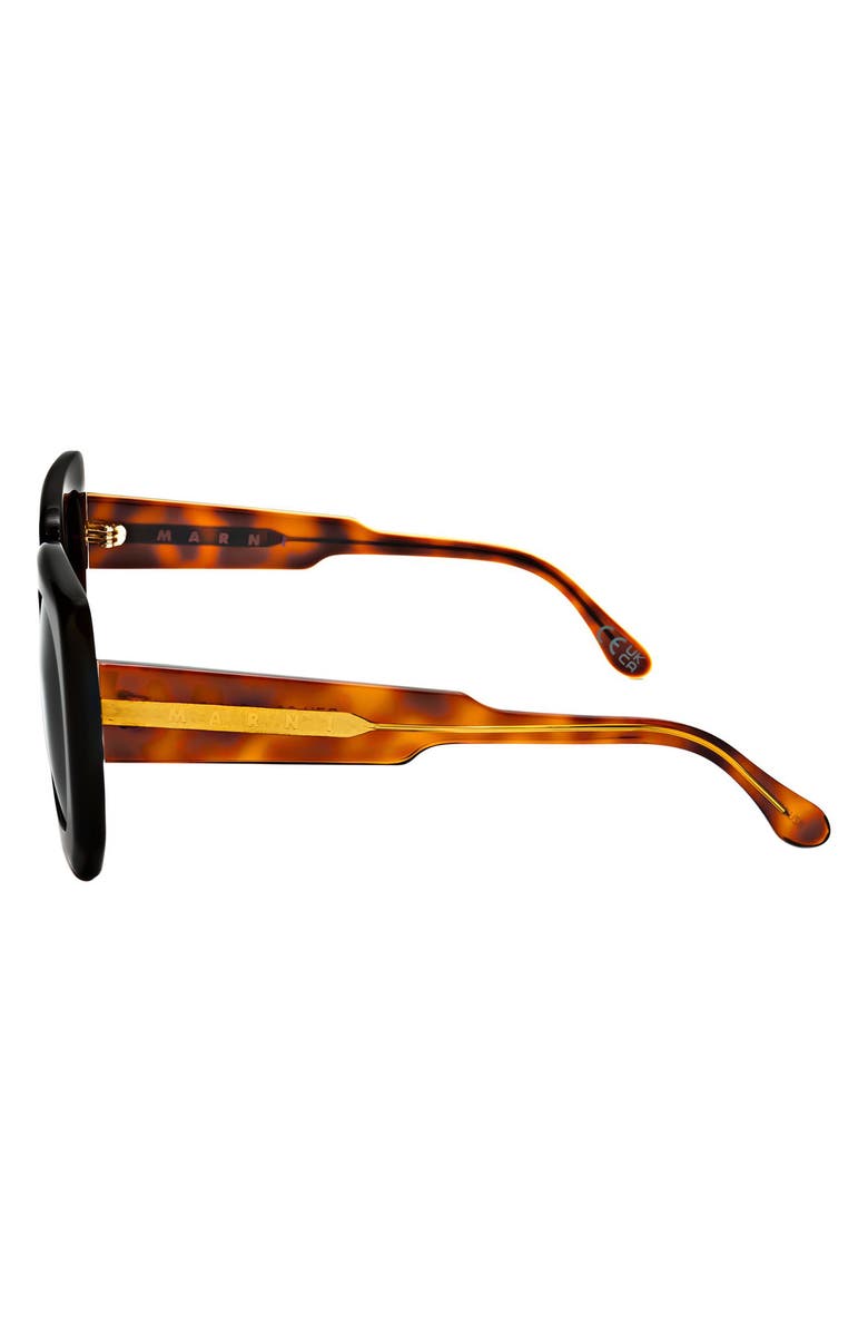Marni 56mm Square Sunglasses, Alternate, color, Tort / Grey