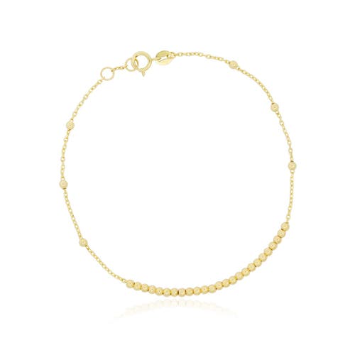 The Lovery Fine Jewelry Gold Beaded Chain Bracelet In Gold