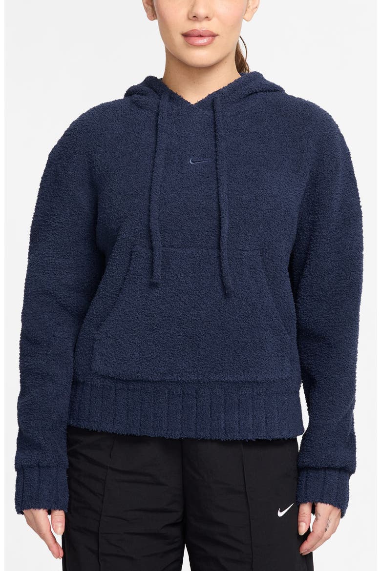 Sportswear Phoenix Oversize Bouclé Hoodie, Main, color, 410 MNNAVY/MNNAVY