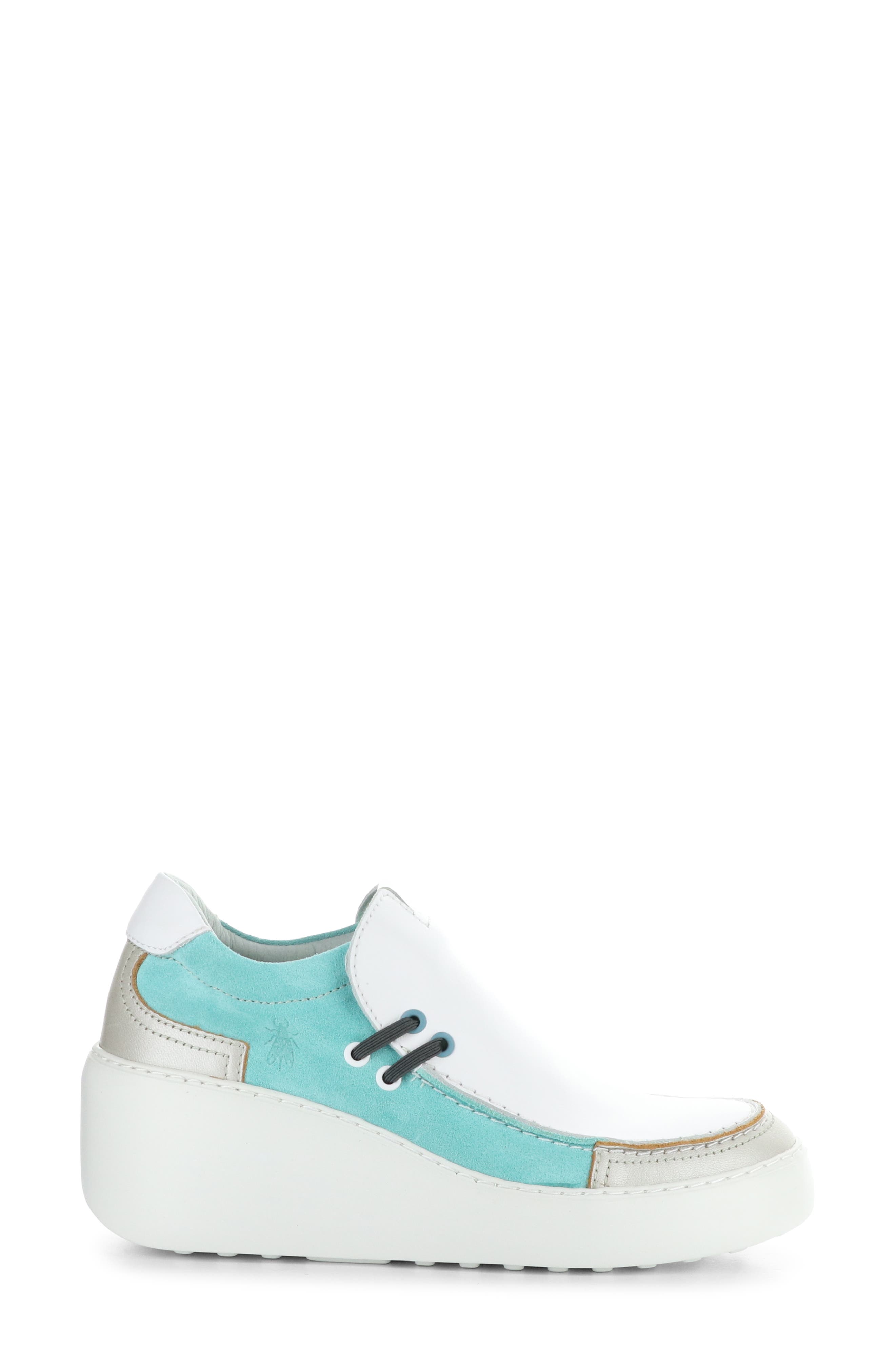 Fly London Davy Platform Wedge Sneaker, Alternate, color, Silver/White/ Mint