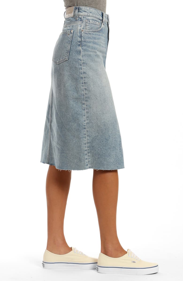 Mavi Jeans Mavi Megan Nonstretch Raw Hem Denim Skirt, Alternate, color,