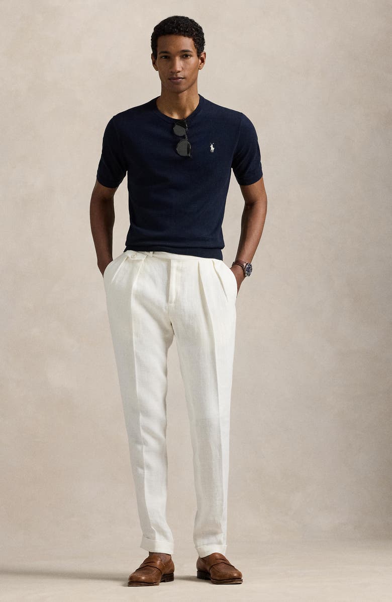 Polo Ralph Lauren Short Sleeve Cotton Crewneck Sweater, Alternate, color, 