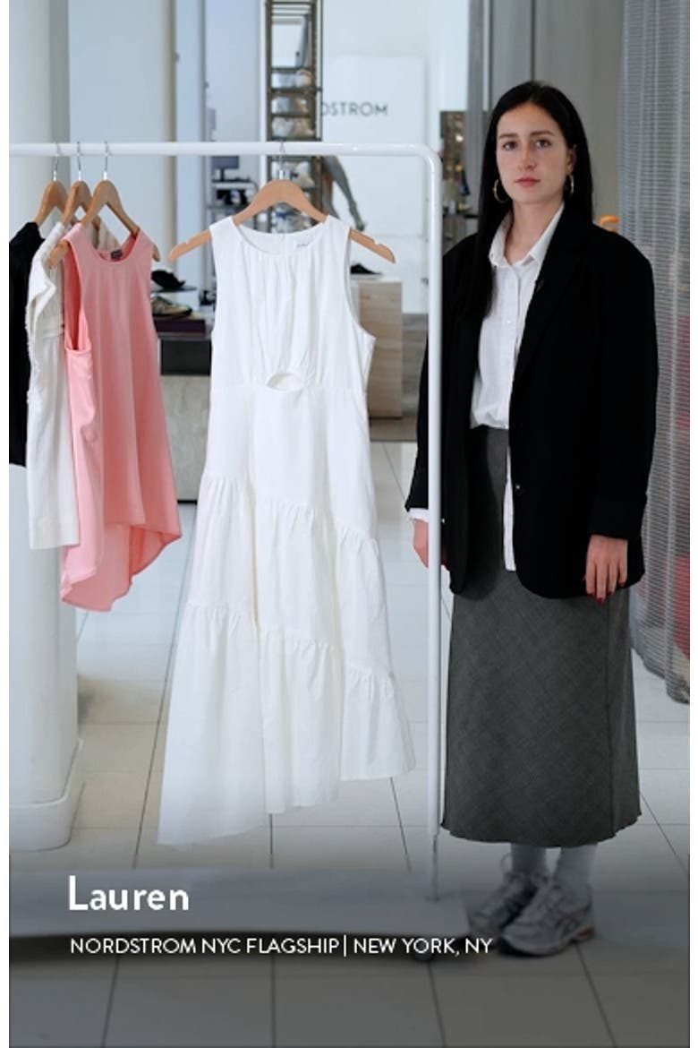Briana Cutout Cotton & Linen Midi Dress video