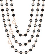 Rejected Hearts Club Heiress Black Hematite 3-Layer Necklace