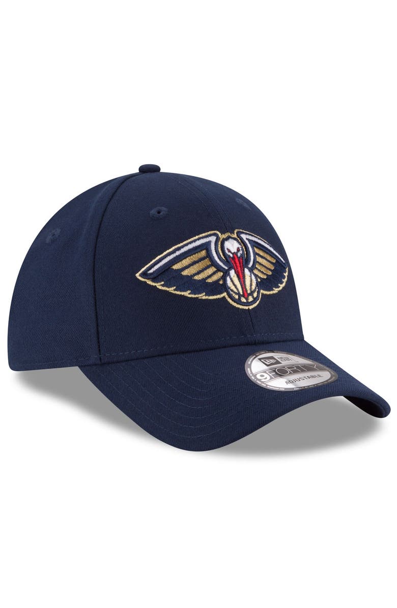 New Era Men's New Era Navy New Orleans Pelicans Official Team Color 9FORTY Adjustable Hat, Main, color, 