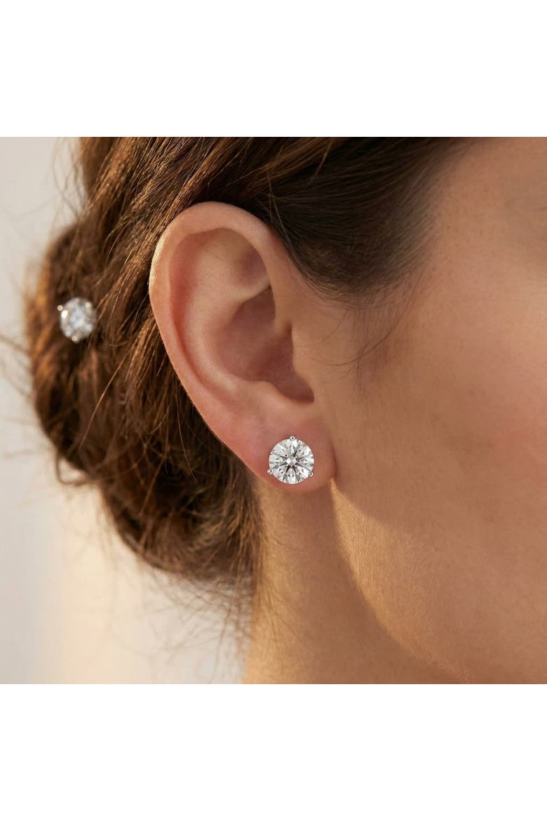 3.20 Ct TW 14k Gold Lab Grown Round-Cut Diamond Martini Studs, Alternate, color, 14k White Gold