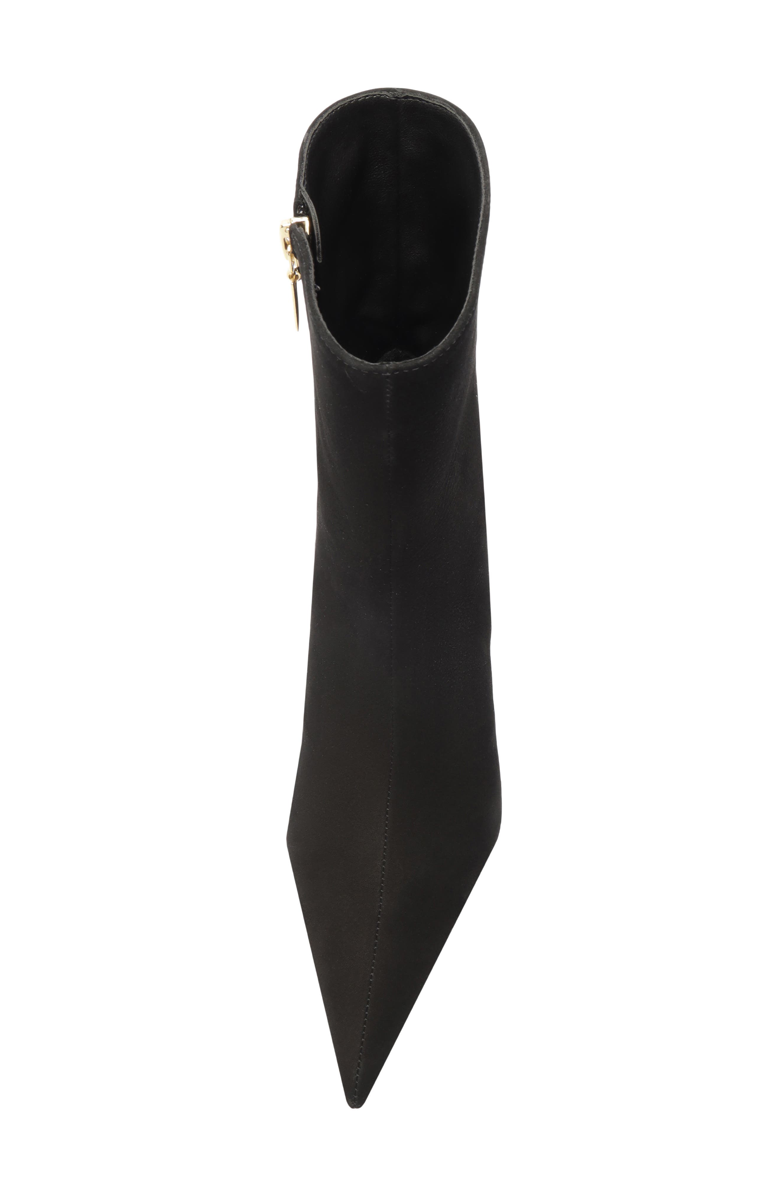Siena Pointed Toe Wedge Bootie, Alternate, color, BLACK