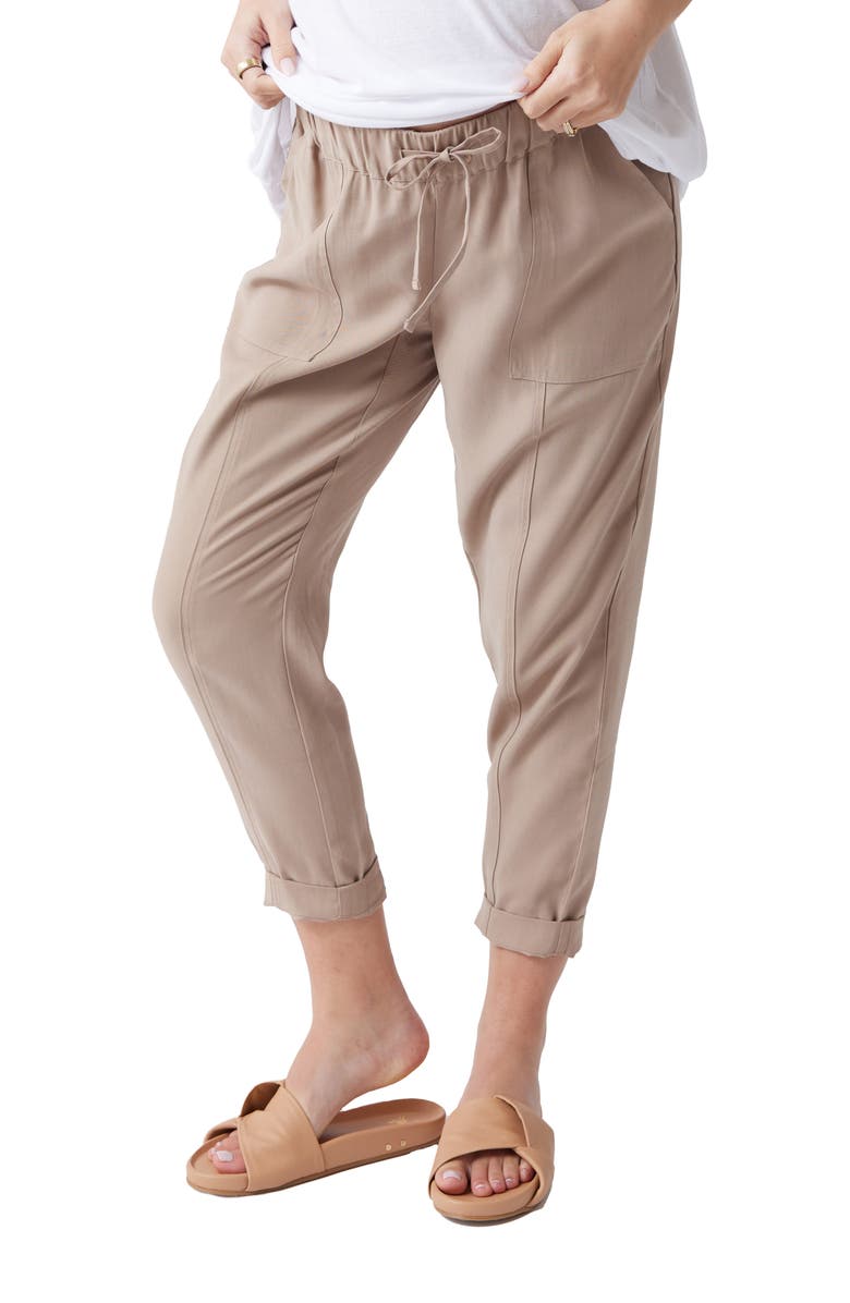 Ingrid & Isabel<sup>®</sup> Twill Maternity Pants, Main, color, 