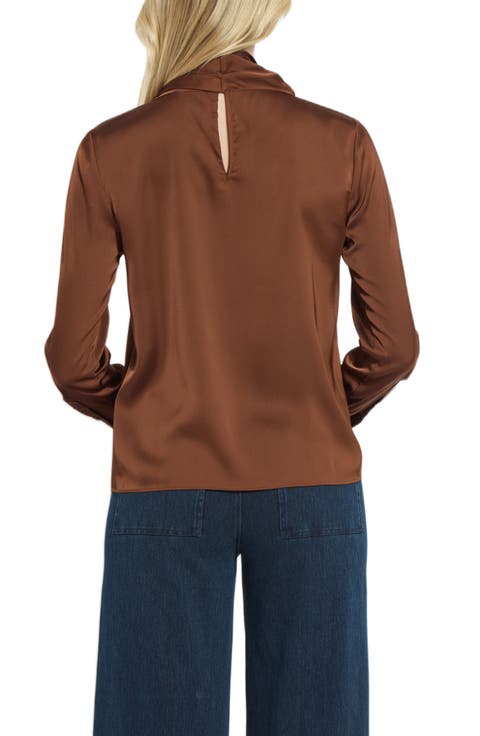 Johanna Satin Scarf Shirt