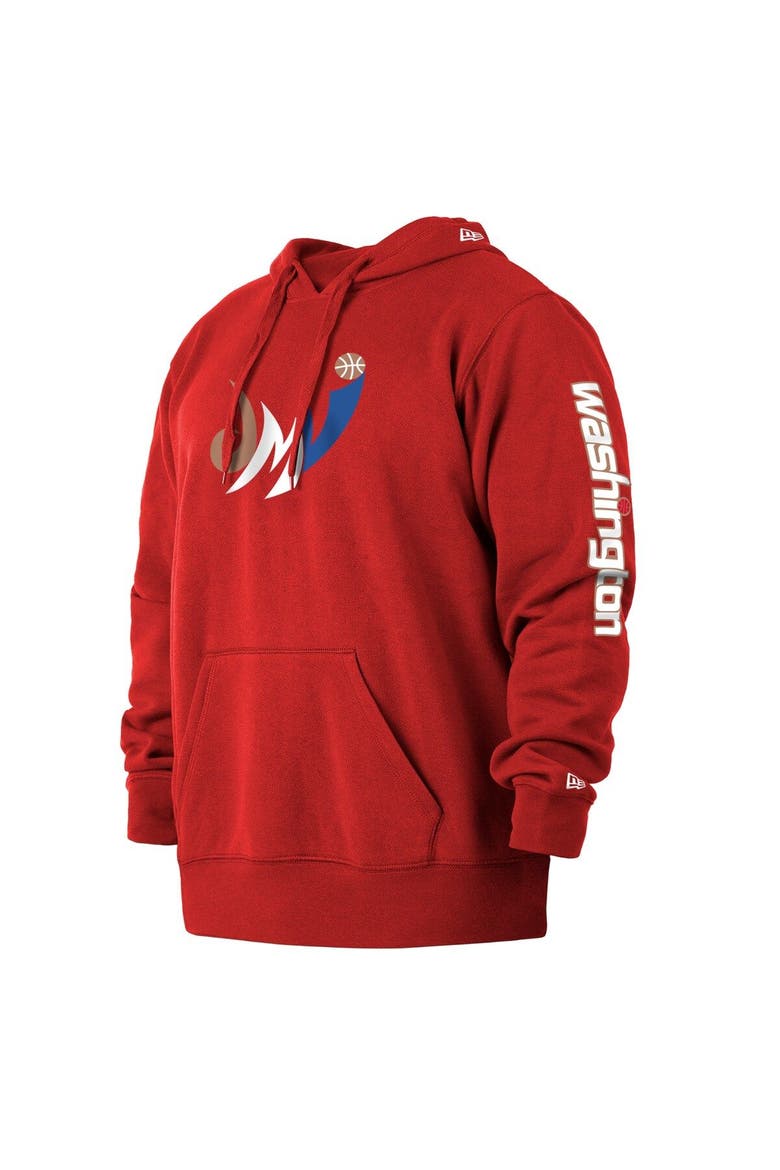 Men's New Era Red Washington Wizards 2021/22 City Edition Big & Tall Pullover Hoodie, Alternate, color, Red