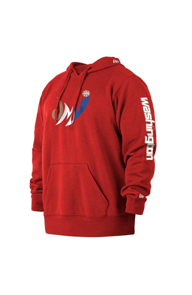 New Era Men's New Era Red Washington Wizards 2021/22 City Edition Big & Tall Pullover Hoodie, Alternate, color, 