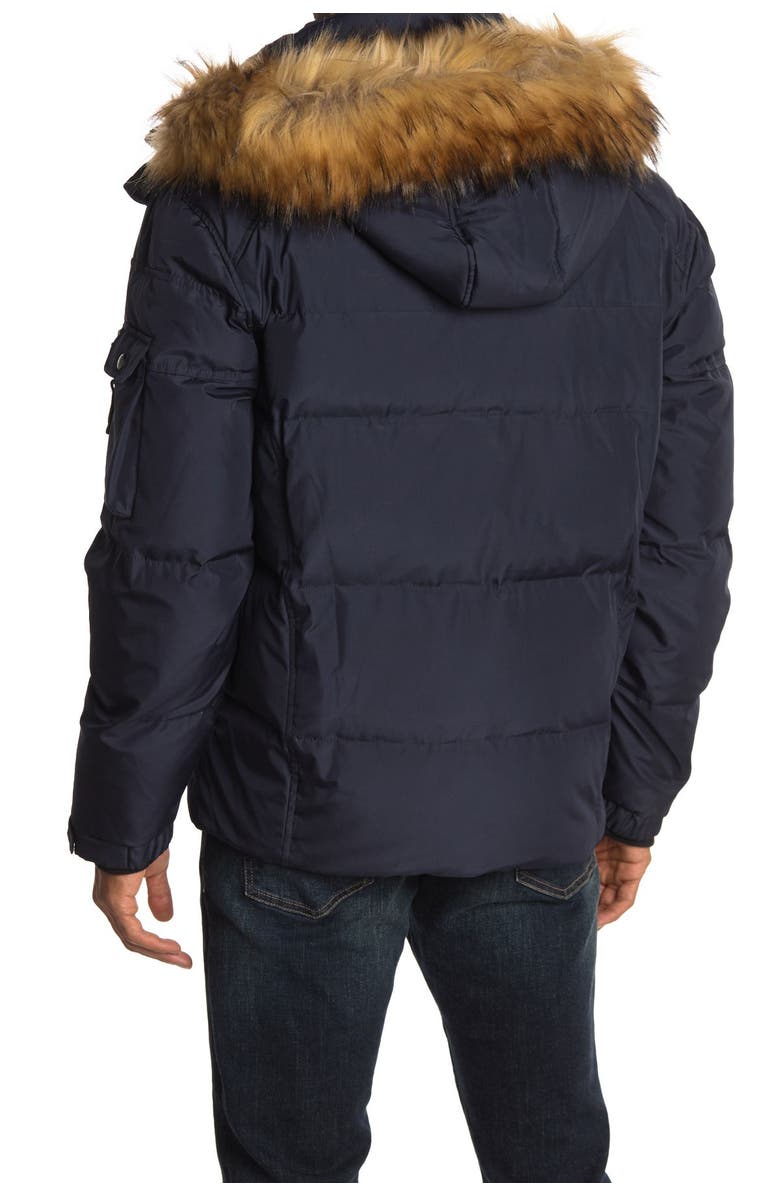 S13 Telluride Faux Fur Trim Hooded Down Puffer Jacket, Alternate, color,