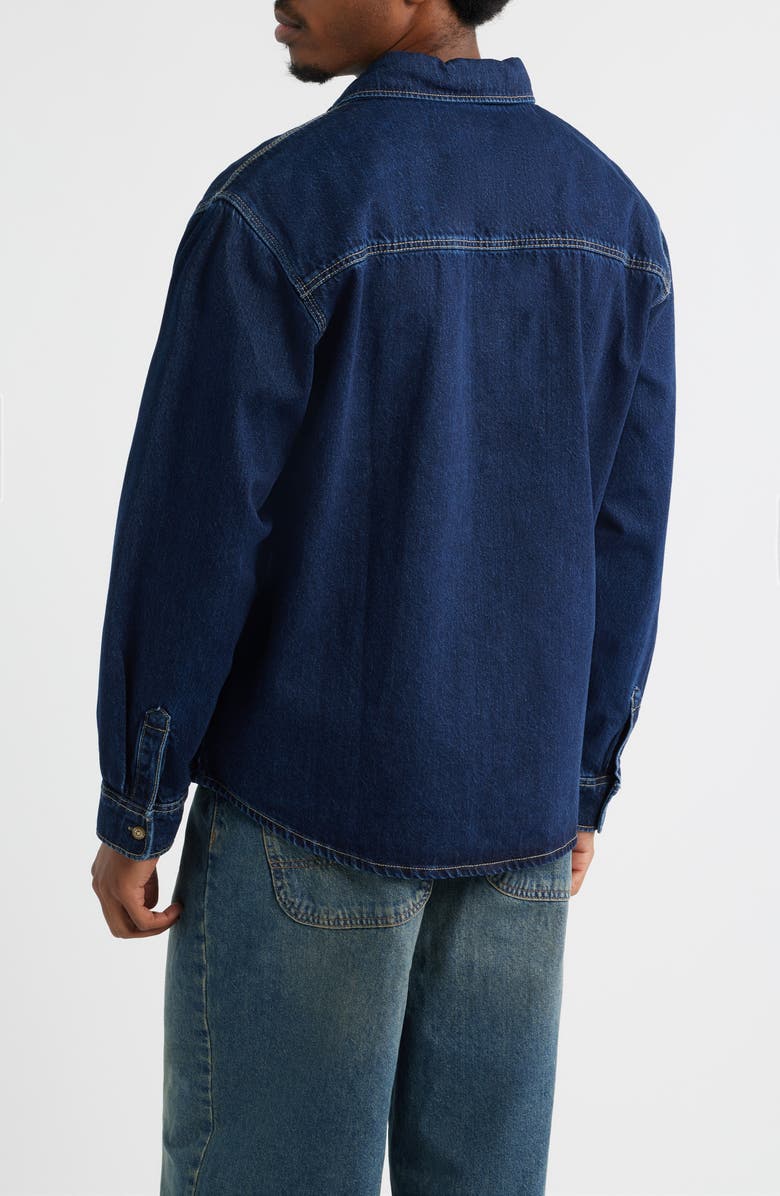 Dickies Mechanic Denim Button-Up Shirt, Alternate, color, Dark Indigo