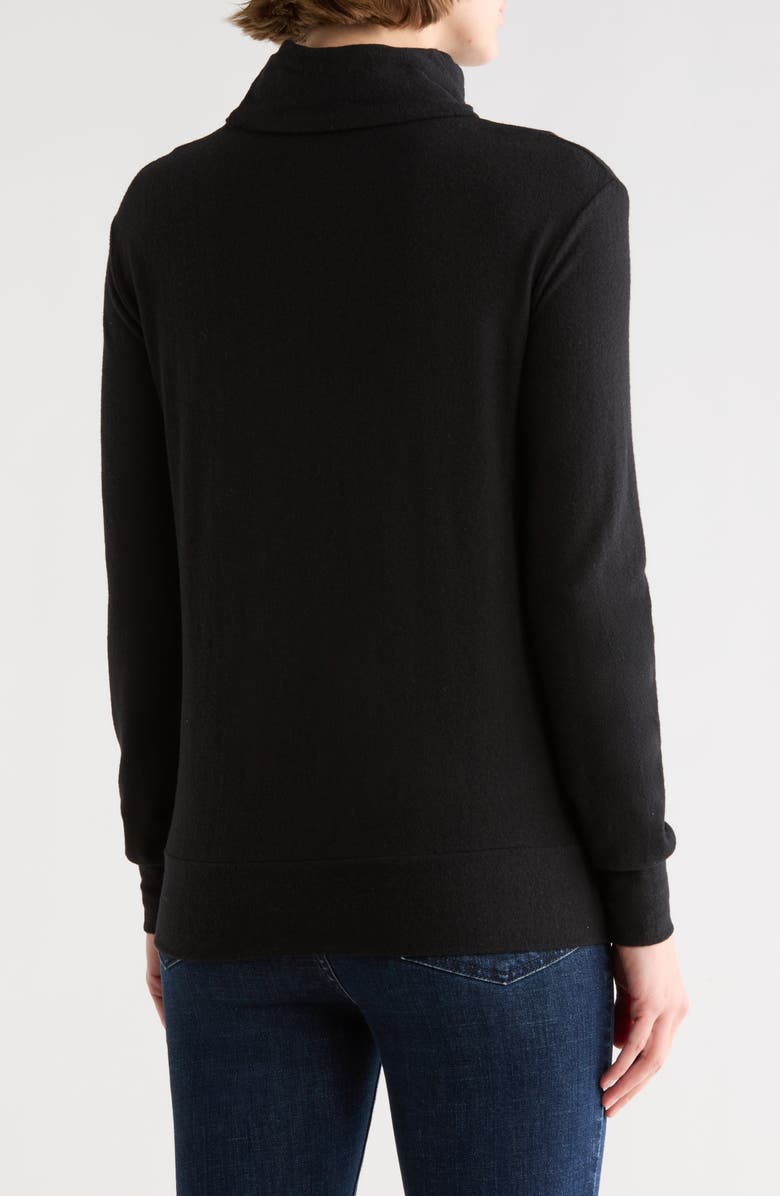 GO COUTURE Turtleneck Sweater, Alternate, color, Black