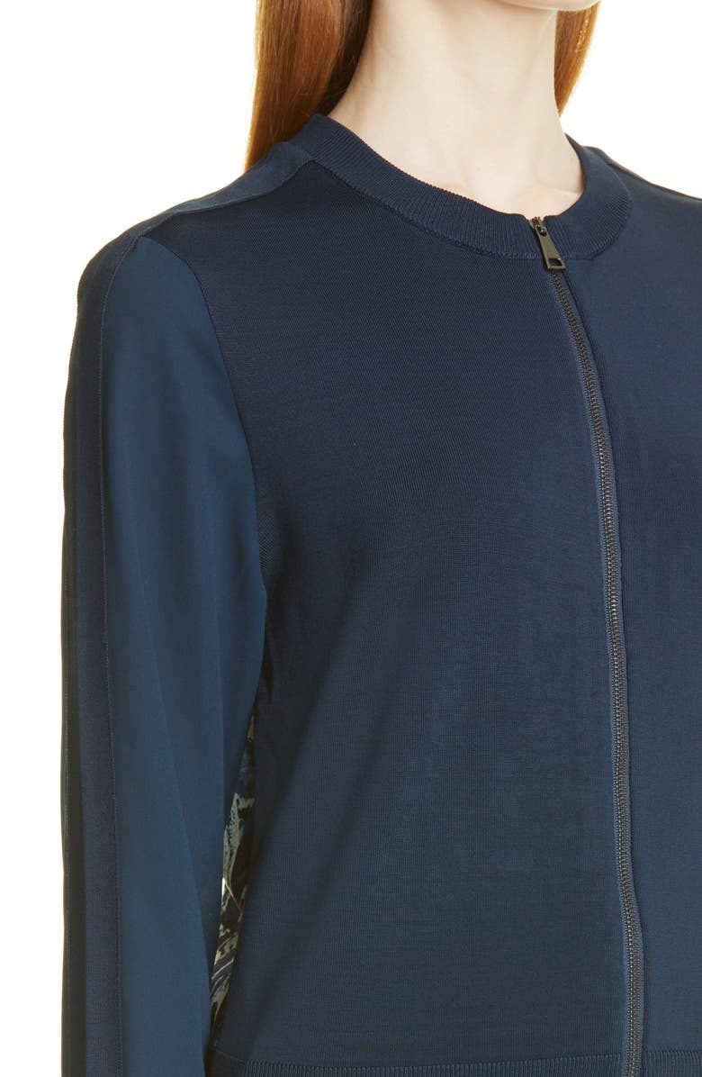 Ted Baker London Imma Mixed Media Cardigan, Alternate, color,