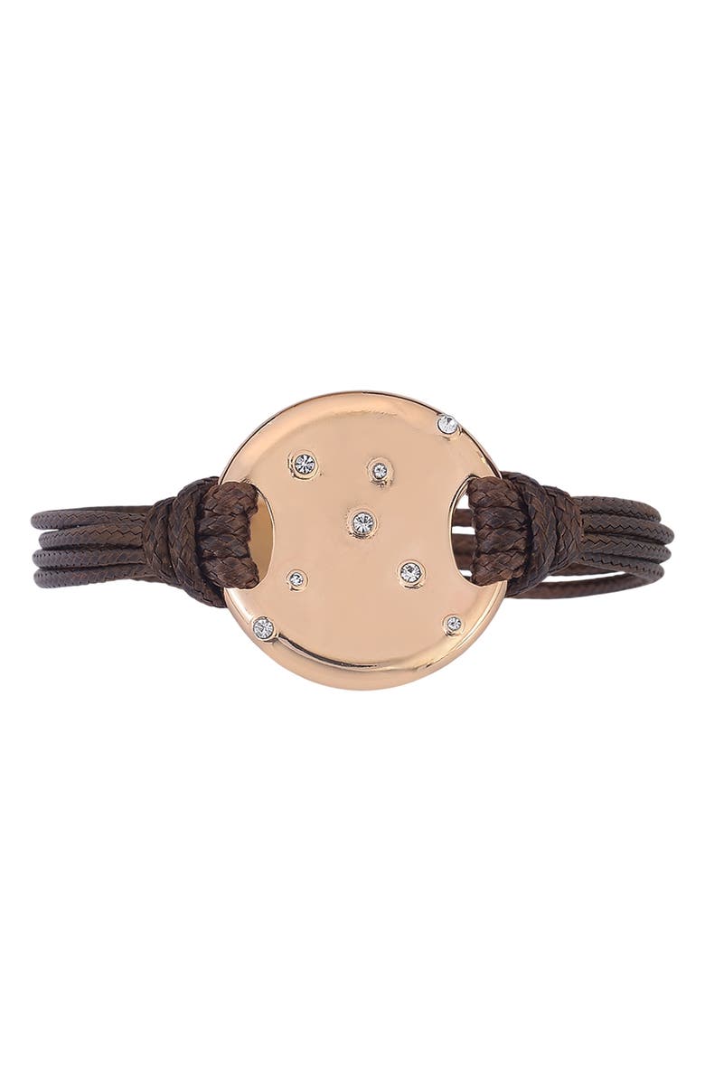 Laundry by Shelli Segal Crystal Suede Layered Bracelet, Alternate, color, 