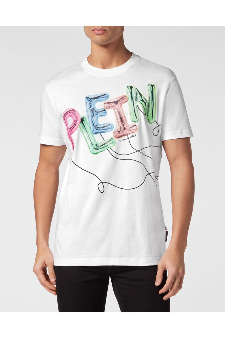 T-Shirt Round Neck Ss Men, Main, color, white