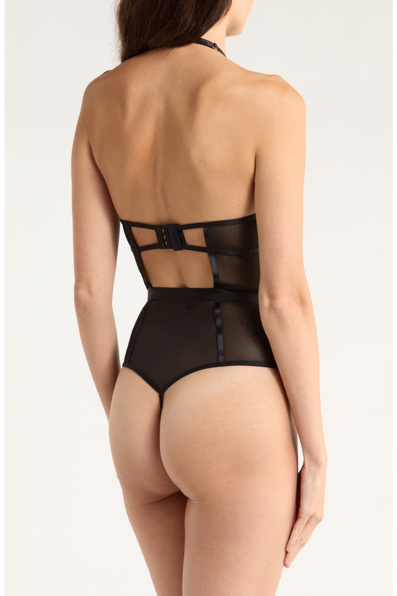 Delphine Embroidered Bodysuit, Alternate, color, BLACK