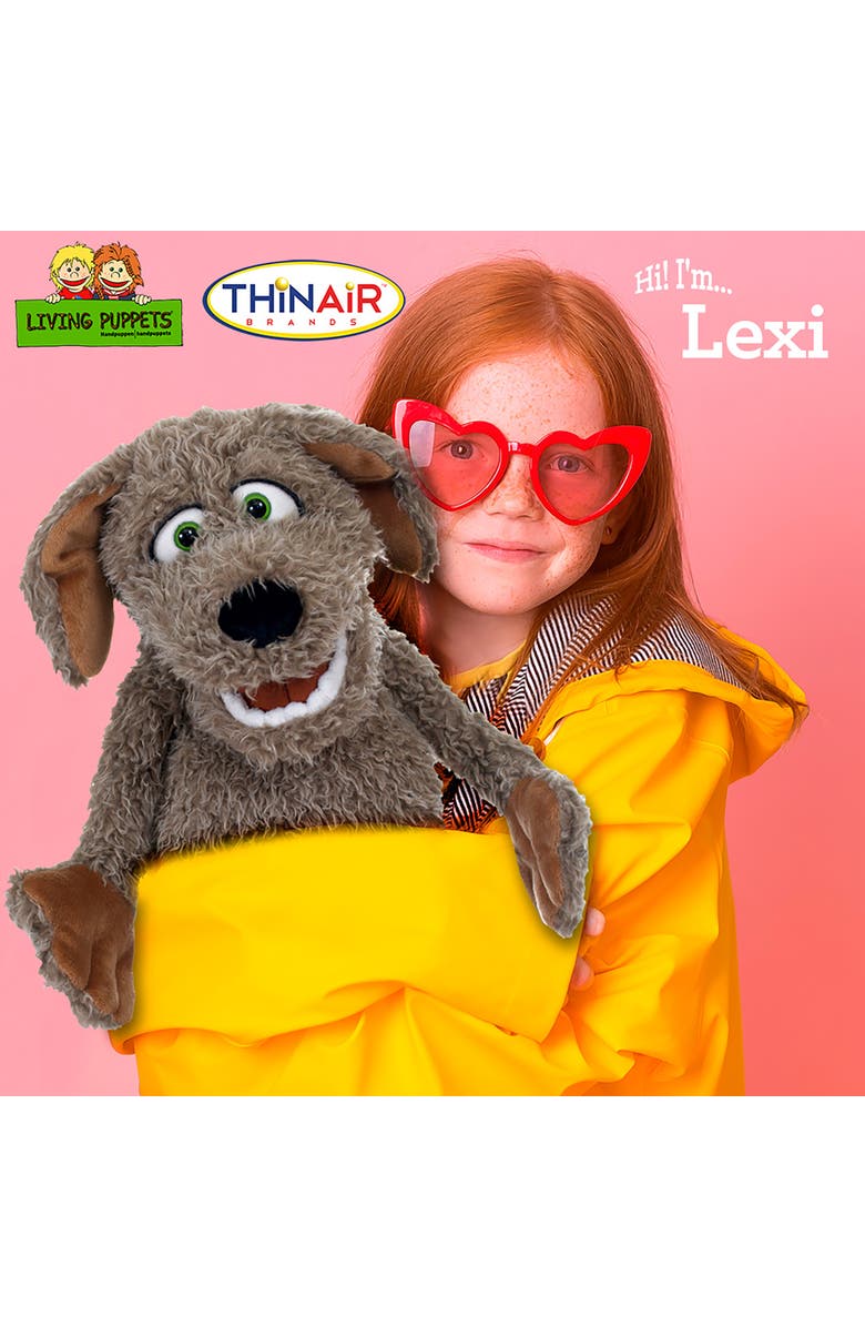 Living Puppets Lexi The Brown Dog 19 Inch Plush Hand Puppet, Handmade Pal, Alternate, color, Brown