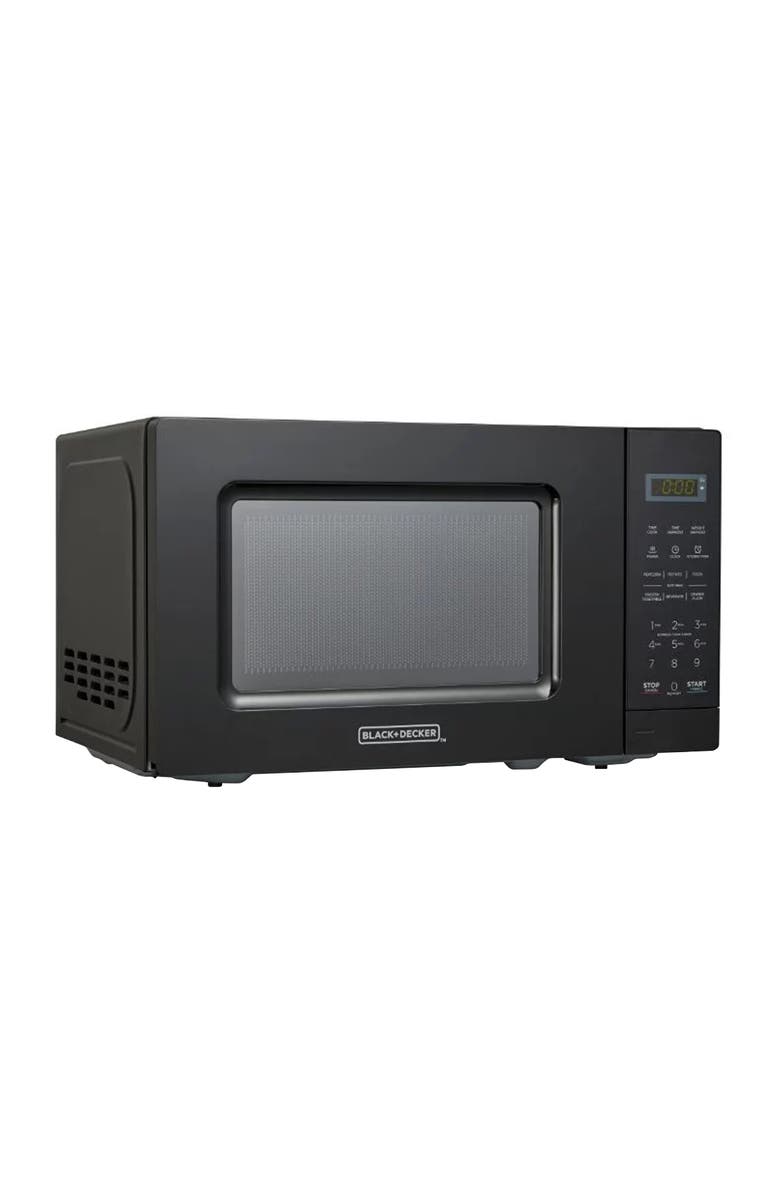 Black And Decker 0.7 Cu Ft LED Digital Microwave Oven, Main, color, Black