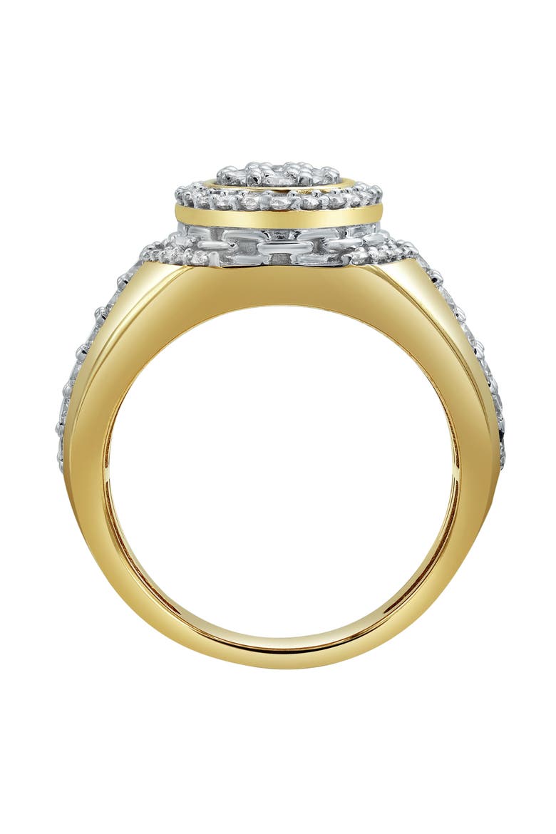 Ice Bowl 14K Yellow Gold Diamond Men Statement Ring - 2.01ct., Alternate, color, 14K Yellow Gold