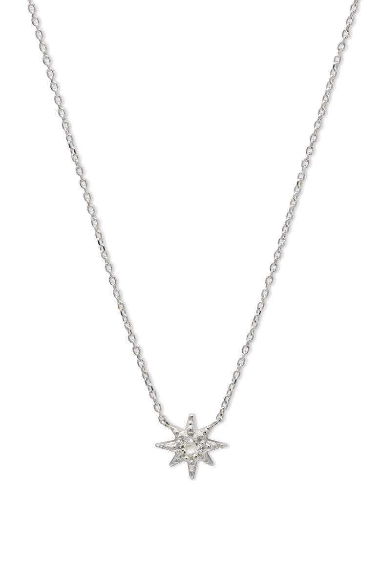 Anzie Starburst Pendant Necklace, Main, color, Silver