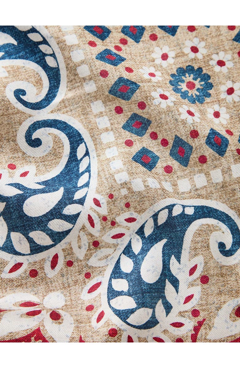 Robert Talbott Harmon Reversible Floral Paisley Neckerchief, Alternate, color, Tan