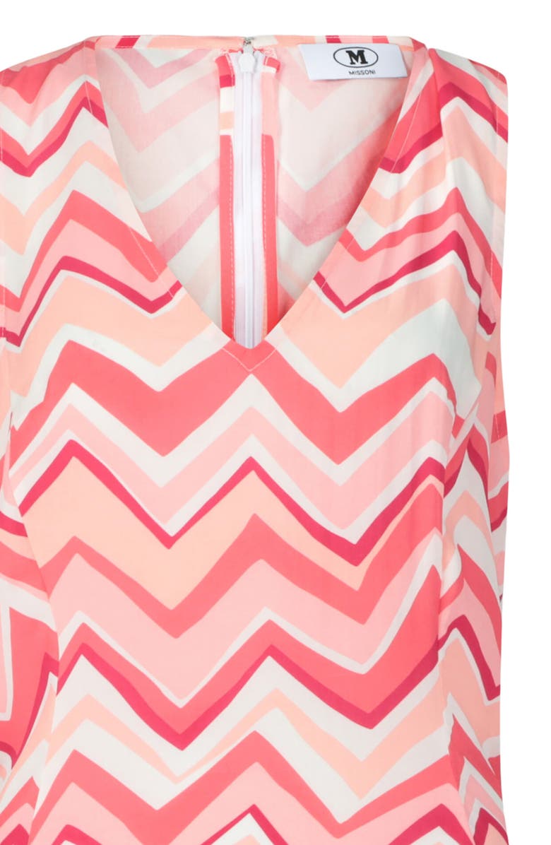 M Missoni Chevron Sleeveless Minidress, Alternate, color, Pink Tones And White