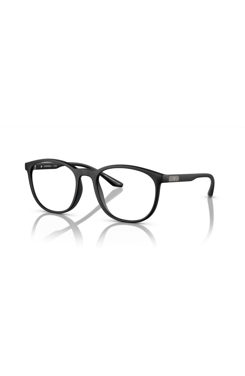 Emporio Armani 51mm Phantos optical glasses, Main, color, Black