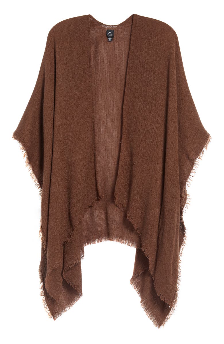 Echo Fringe Trim Cape, Alternate, color,