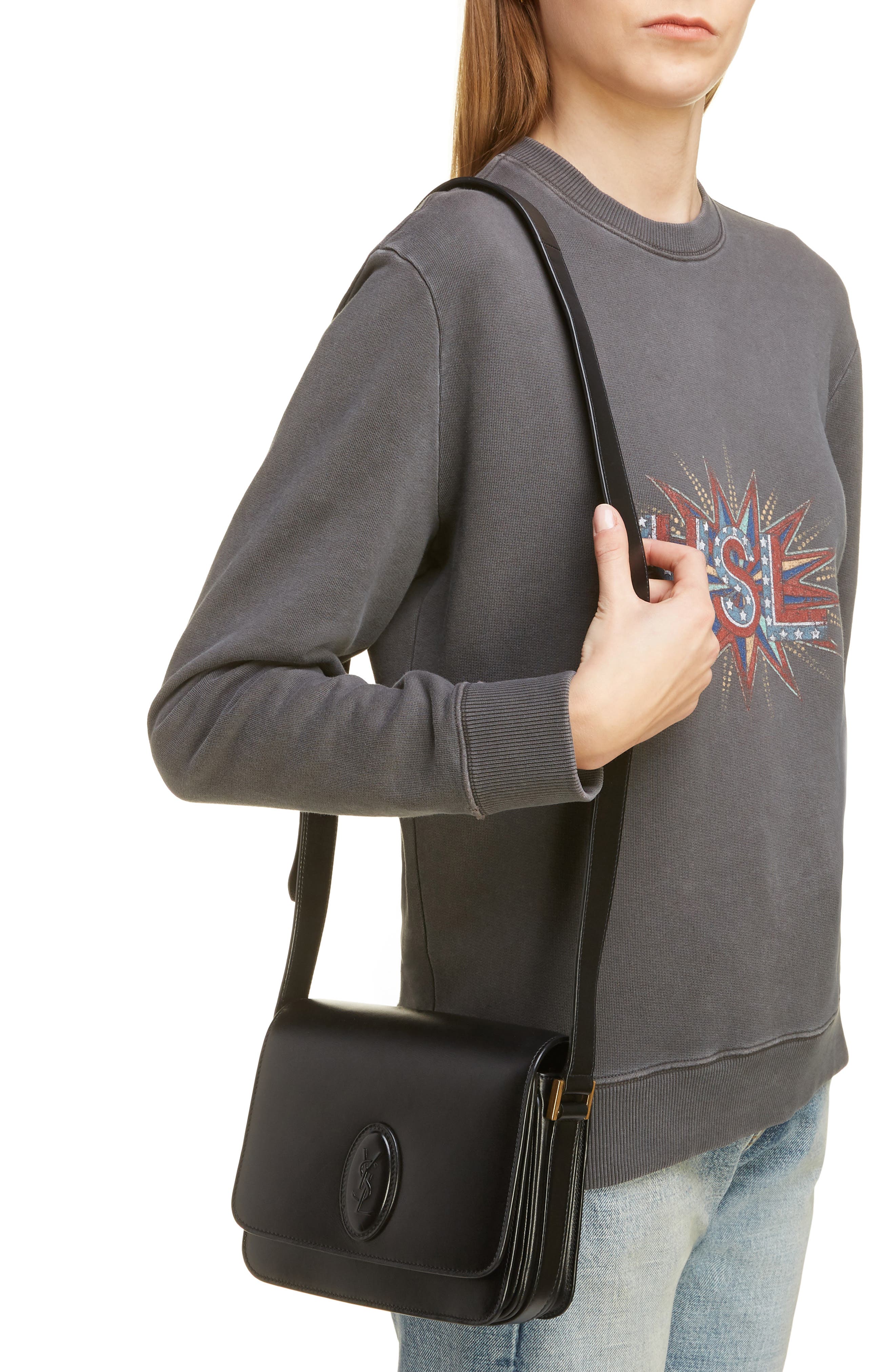 Saint Laurent Small Le 61 Convertible Crossbody Bag, Alternate, color, 