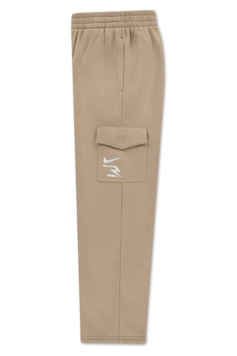 Kids' Cargo Fleece Pants, Alternate, color, HEMP