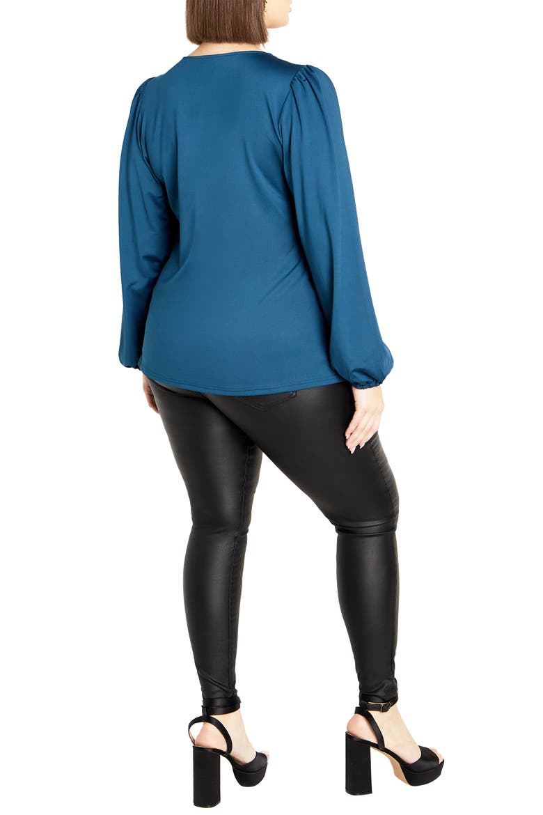 Romee Chain Detail Long Sleeve Top, Alternate, color, MIDNIGHT