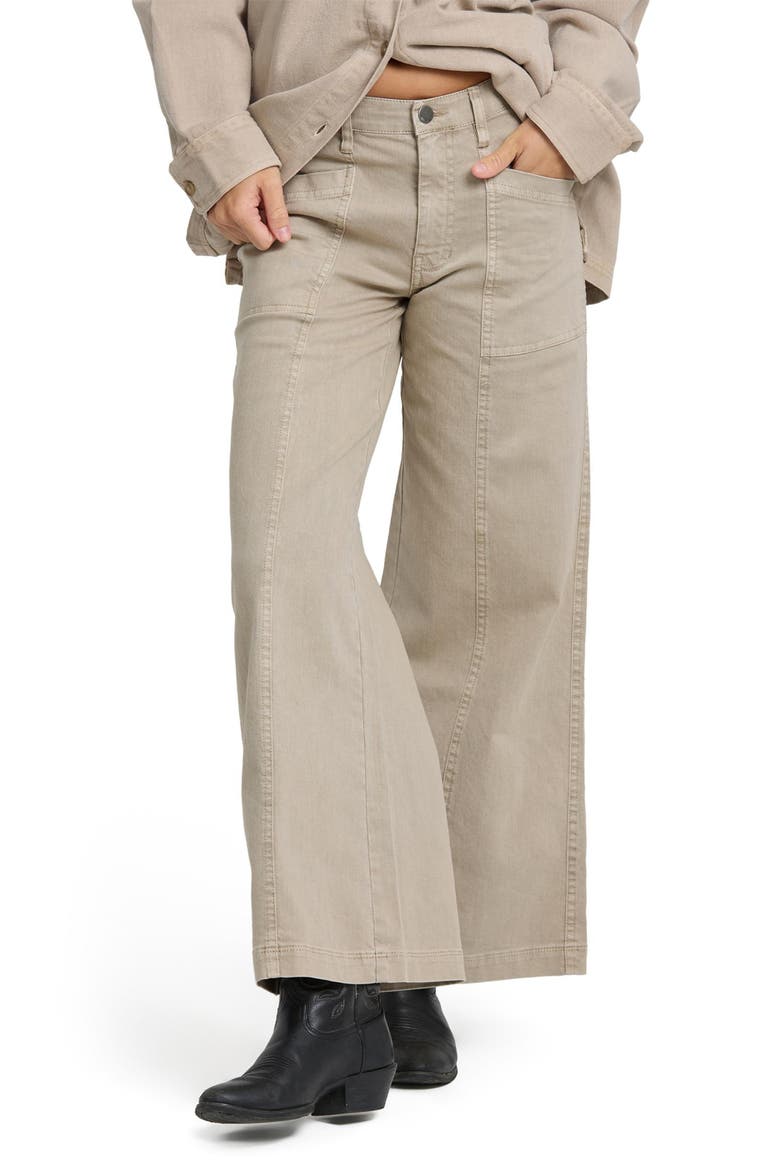 Rival High Waist Wide Leg Jeans, Main, color, COBBLESTONE