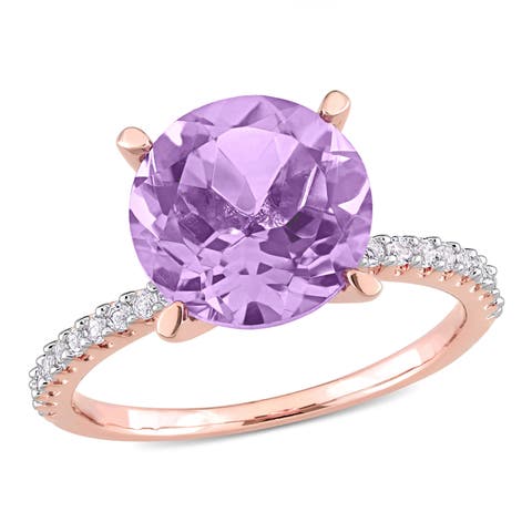Gemstones Solitaire Ring Plated Silver